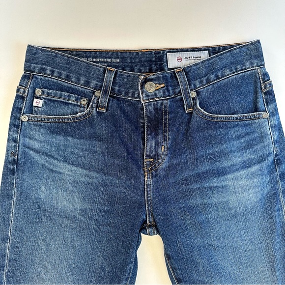 AG-ED DENIM THE EX BOYFRIEND SLOUCHY SLIM DISTRESSED ANKLE JEANS Sz24 - Picture 6 of 12